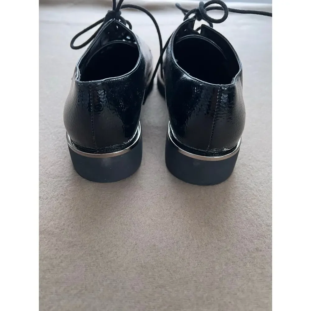 Franco Sarto Charles Patent Derby Lace Up Oxford Lug Sole Women's Size 9